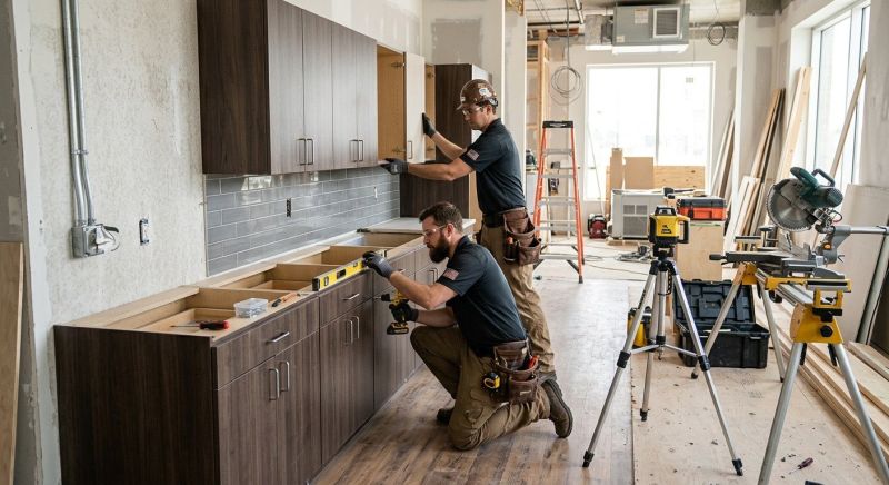 Pine Cabinets Installation in Bloomington, IN